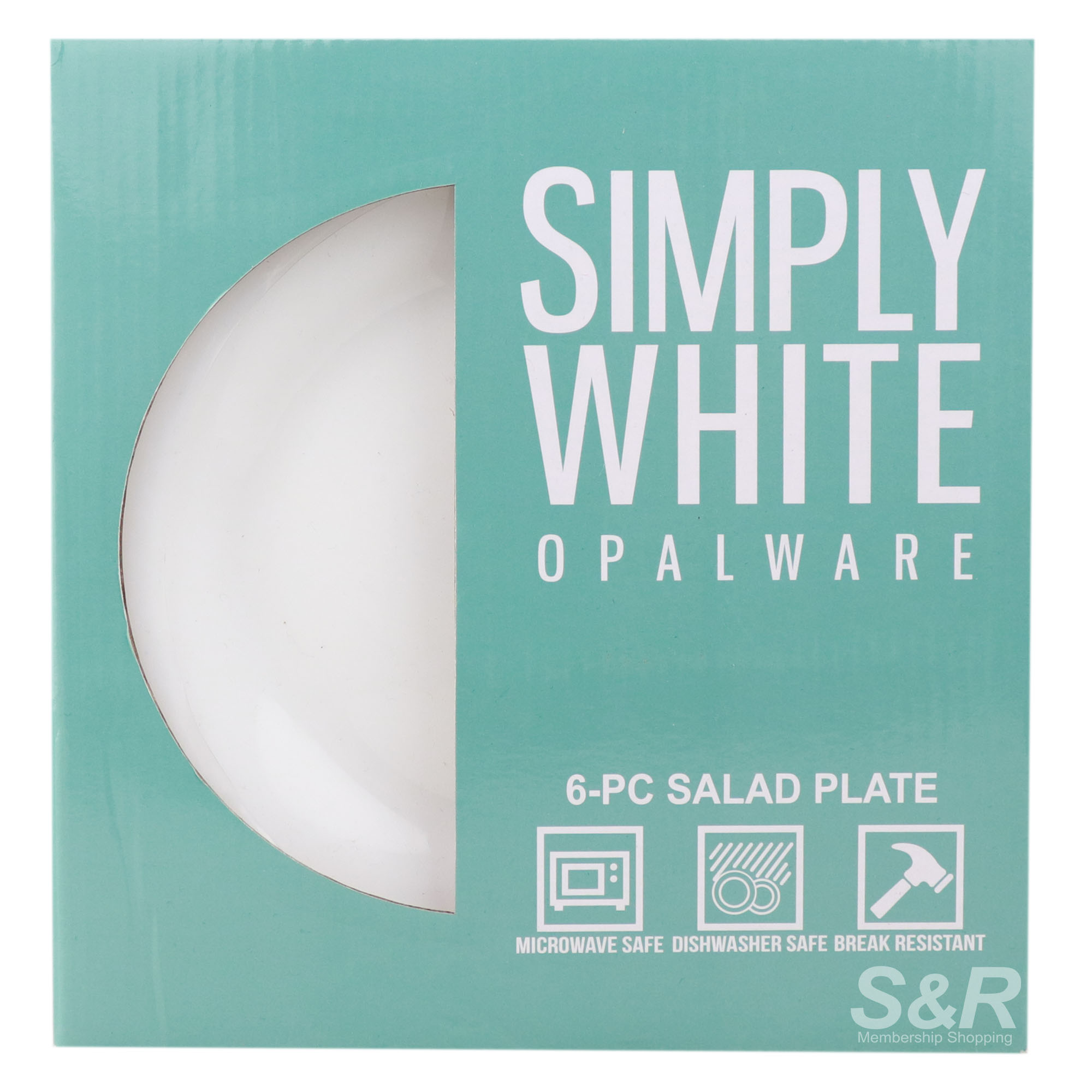Simply White Opalware Salad Plate 6pcs Simply White Opalware Salad Plate 6pcs